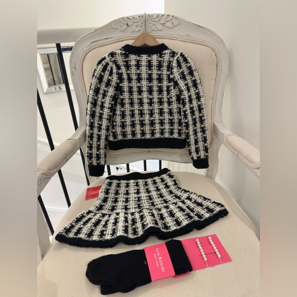 4T Isaac Mizrahi Black and White Knit 4 Piece Chanel Style Soft Tweed Outfit NWT - Picture 15 of 15